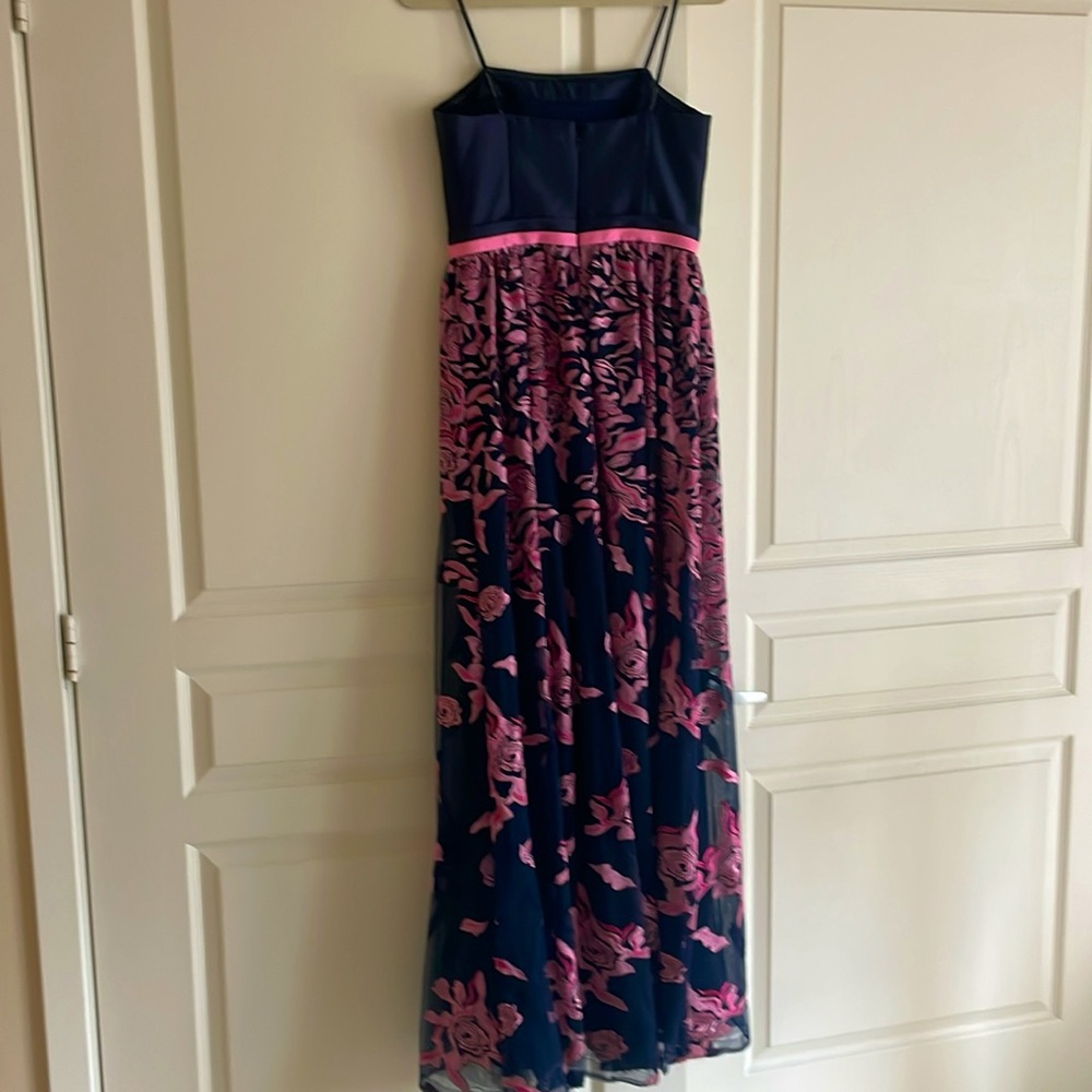 David Meister Strapless Flower Dress Size 6 - Picture 5 of 6